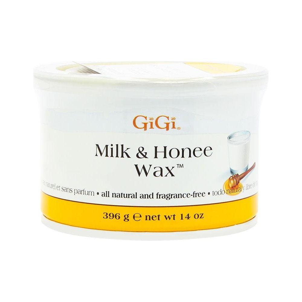 Gigi Wax Milk and Honey hair removal wax in 14 oz jar, natural ingredients, creamy texture for smooth skin, by Pasteur Pharmacy