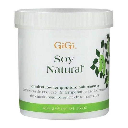 Gigi Soy Natural Botanical Low Temperature Hair Remover in 16 oz jar, gentle hair removal product from Pasteur Pharmacy