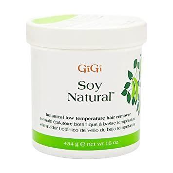 Gigi Soy Natural Hair Remover in 8 oz bottle by Pasteur Pharmacy, showing the hair remover product bottle.