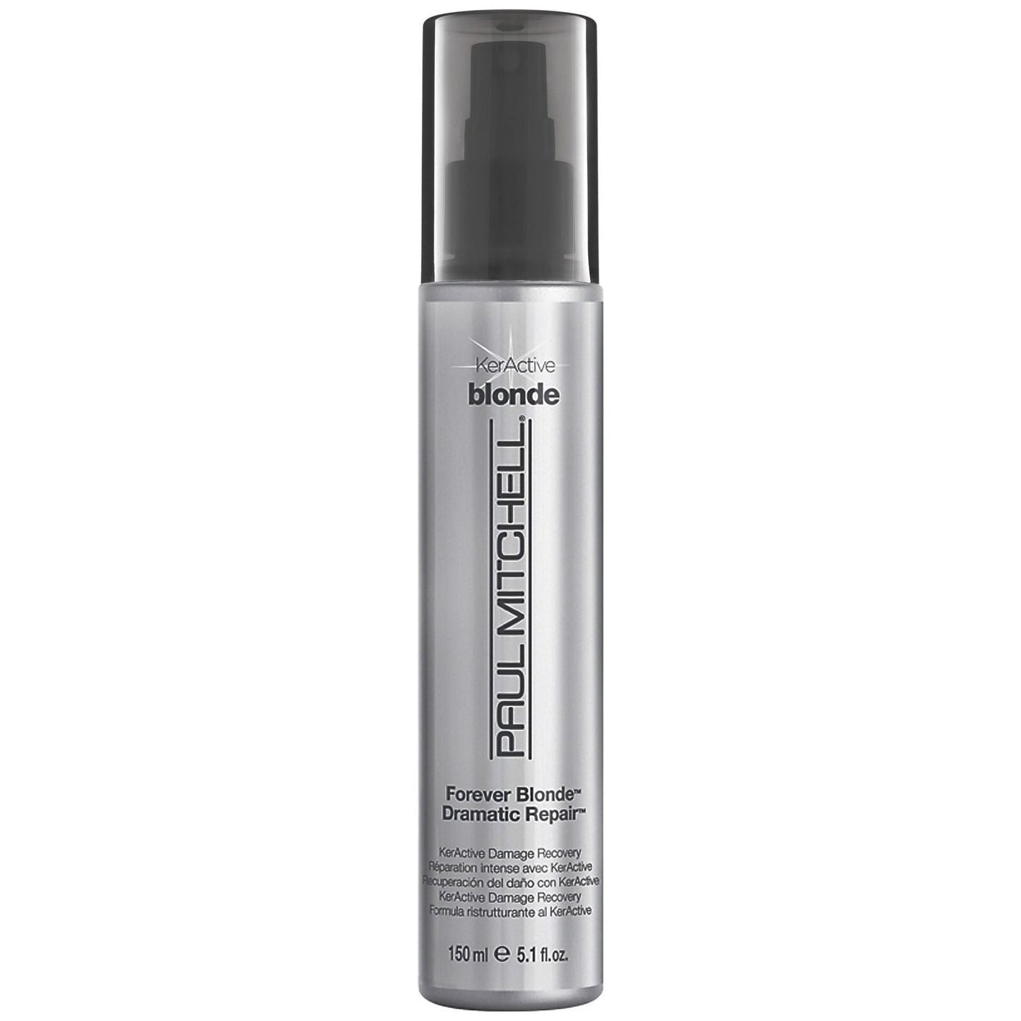 Paul Mitchell Forever Blonde Dramatic Repair hair treatment in a 150ml bottle, designed to repair and strengthen blonde hair.