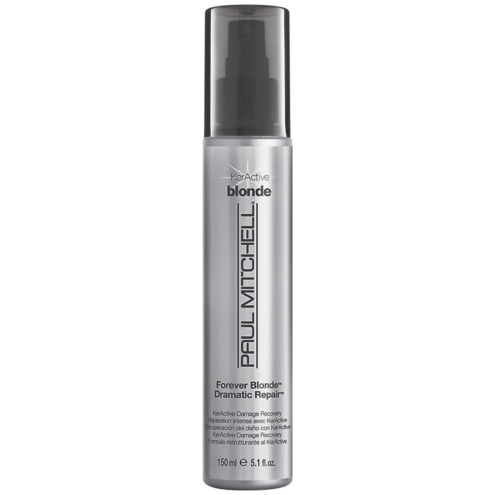 Paul Mitchell Forever Blonde Dramatic Repair hair treatment in a 150ml bottle, designed to repair and strengthen blonde hair.