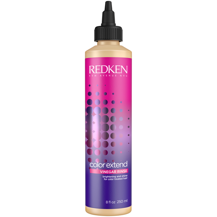 Redken Color Extend Vinegar Rinse in 8 fl oz bottle, a hair rinse for color protection and shine.