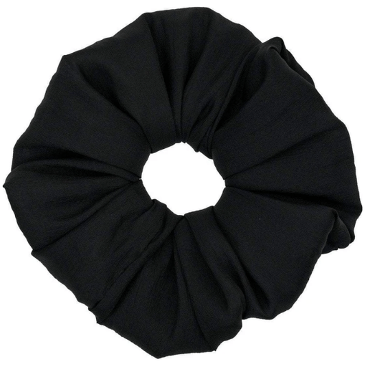 Black KitSch Dinner Scrunchie by Pasteur Pharmacy, soft hair accessory with elastic band for comfortable styling.