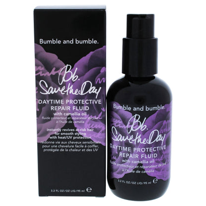Bumble & Bumble Save The Day Hair Serum 3.2 oz bottle, lightweight formula for frizz control and shine.