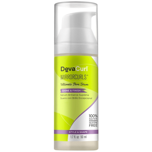 DevaCurl Mirrorcurls Moisturizing Shine Serum 1.7 oz for curly hair, hair serum with shine and hydration benefits