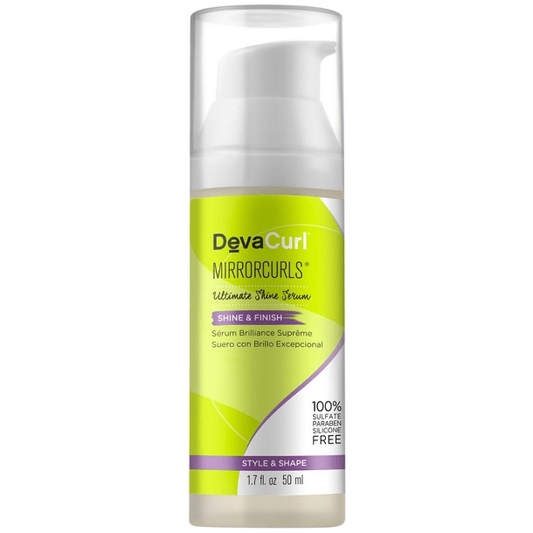 DevaCurl Mirrorcurls Moisturizing Shine Serum 1.7 oz for curly hair, hair serum with shine and hydration benefits