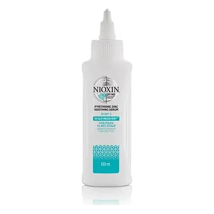 Nioxin Scalp Recovery Soothing Hair Serum for itchy, flaky scalp, 100ml, by Pasteur Pharmacy, shown in a clear bottle with applicator
