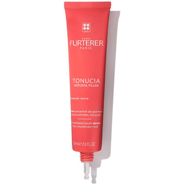 Rene Furterer TONUCIA concentrated youth hair serum in 75ml bottle, smooths and revitalizes hair with nourishing formula
