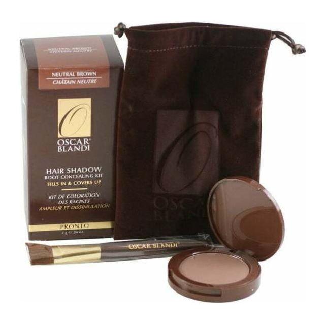 Oscar Blandi Pronto Hair Shadow in Medium Brown, 0.24oz, a hair touch-up product to cover roots and gray strands.