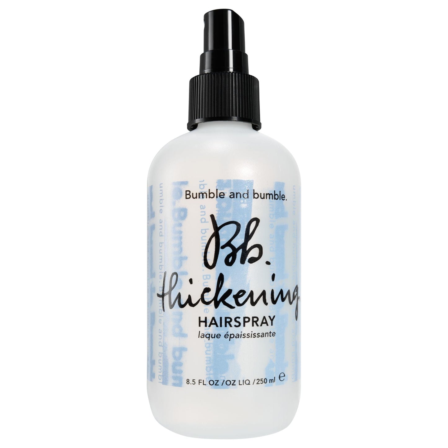 Bumble & Bumble Thickening Hair Spray 250ml, natural hold spray for added volume and fullness, shown in the image.