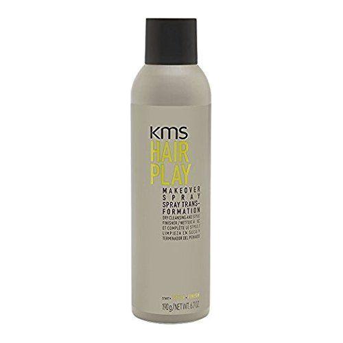 KMS California HairPlay Makeover Spray 6.7 oz hair spray, natural hold and style enhancement in a spray bottle.