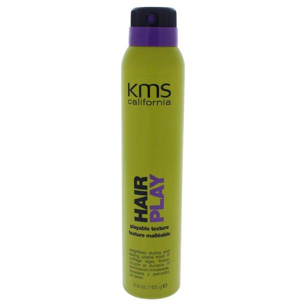 KMS HairPlay Playable Texture Spray in 5.8oz bottle, versatile hair spray for flexible styling and textured hair looks.