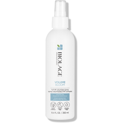 Matrix Biolage Volumizing System Hair Spray in 8.4 oz bottle, natural hold and volume for styled hair.