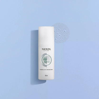 Nioxin Therm Activ Protector Flexible Hold Hair Spray in 5.1 oz bottle, designed for thermal protection and flexible styling.