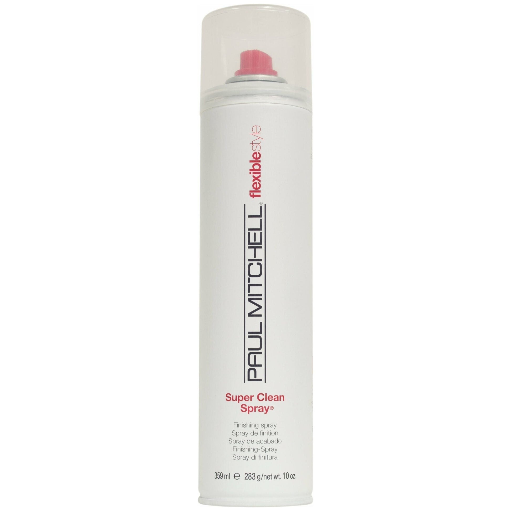 Paul Mitchell Super Clean Finishing Hair Spray in 359ml, lightweight and hold-enhancing styling spray for a natural finish.