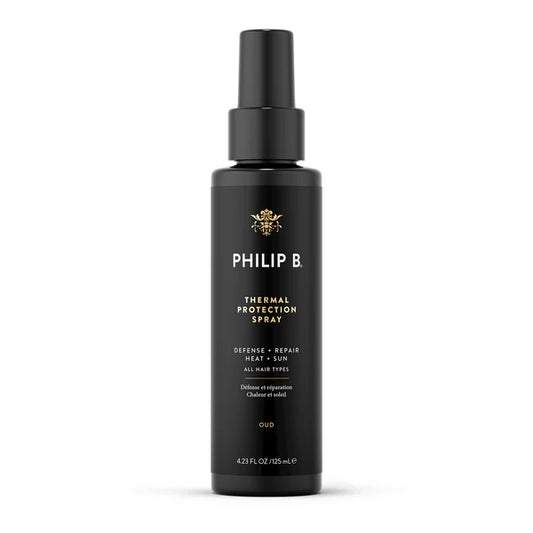 Philip B. Thermal Protection Spray 2 oz hair spray bottle, designed to protect hair from heat styling damage.