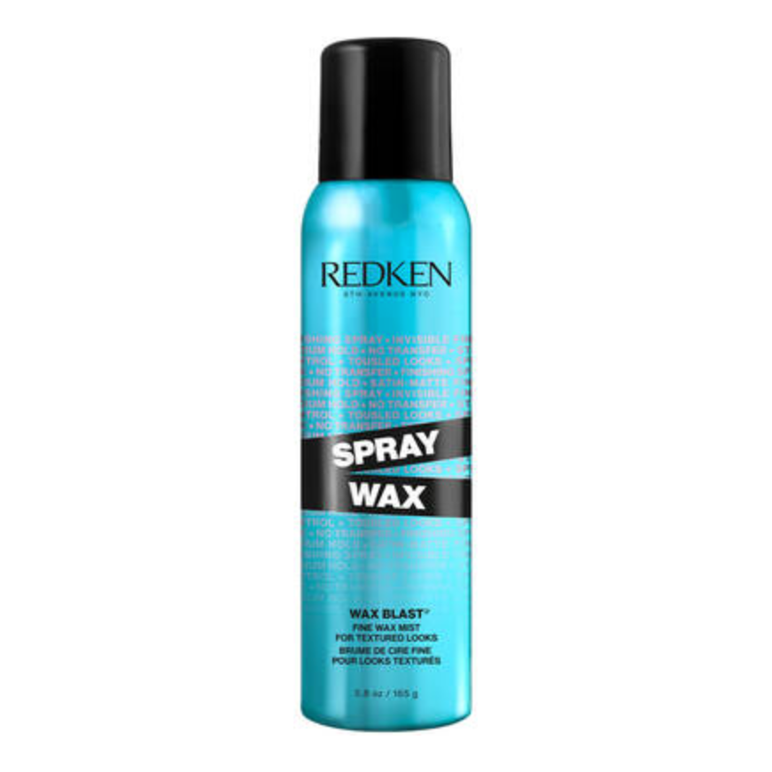 Redken Spray Wax Invisible Texture Mist in 5.8 oz bottle, a hair spray wax for flexible, textured styling.