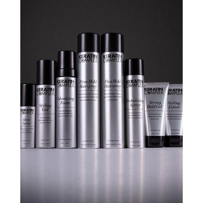 Keratin Complex Hair Styling Gel in 237ml / 8oz, natural-looking hair hold and shine, by Pasteur Pharmacy.