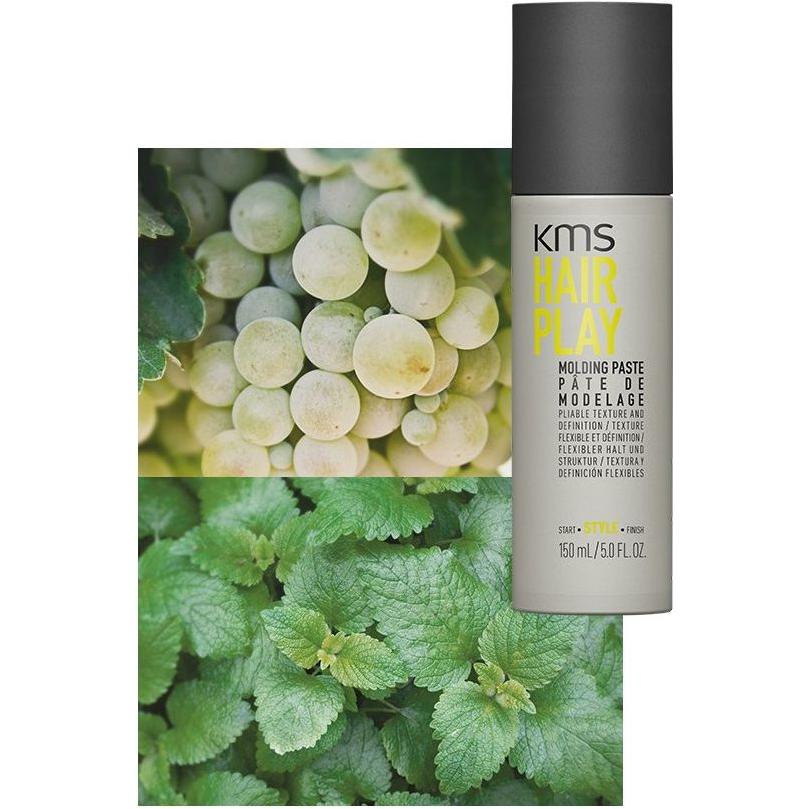 KMS California HairPlay Molding Paste in a 3.3 oz container, ideal for flexible hair styling and texture.