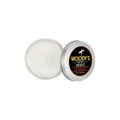 Woody's for Men Mold It Matte Styling Paste 3.4 oz in a jar, ideal for textured, matte hair styling by Pasteur Pharmacy.