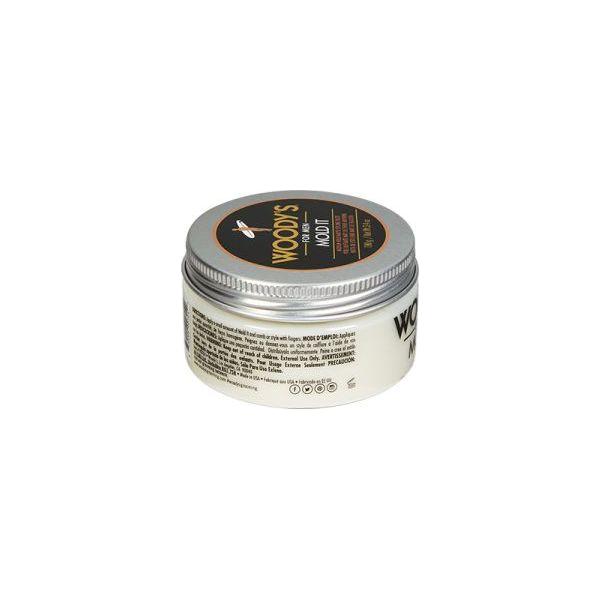 Woody's For Men Mold It Matte Styling Paste in 3.4 oz jar, men's hair styling paste with matte finish from Pasteur Pharmacy.