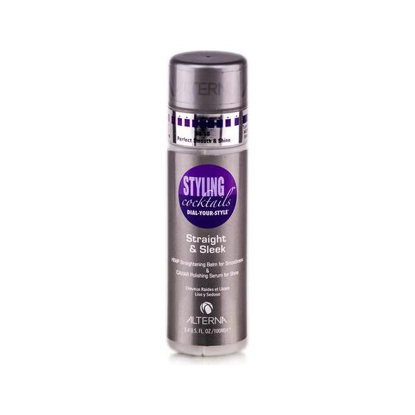 Alterna Styling Cocktails Straight & Sleek hair styling product in a 100ml bottle, designed for smooth, straight hair.