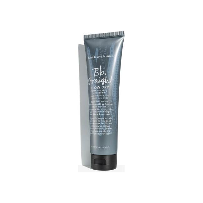 Bumble & Bumble Straight Blow Dry hair styling product in 5 oz bottle, featuring sleek packaging and applicator nozzle.