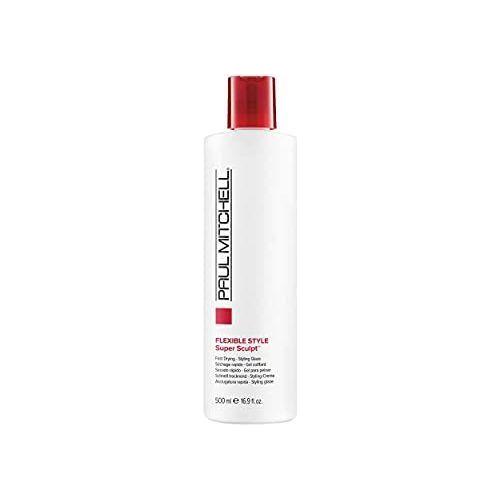 Paul Mitchell Flexible Style Super Sculpt Glaze 500ml hair styling product in a clear bottle with a black cap.