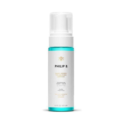 Philip B. Maui Wowie Volumizing Hair Mouse from Pasteur Pharmacy, 6 oz bottle for adding volume and body to hair.