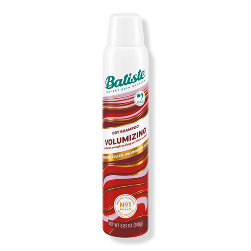 Batiste Dry Shampoo Volumizing & Texture Spray in 3.81 oz bottle, hair styling product for fresh, voluminous hair.