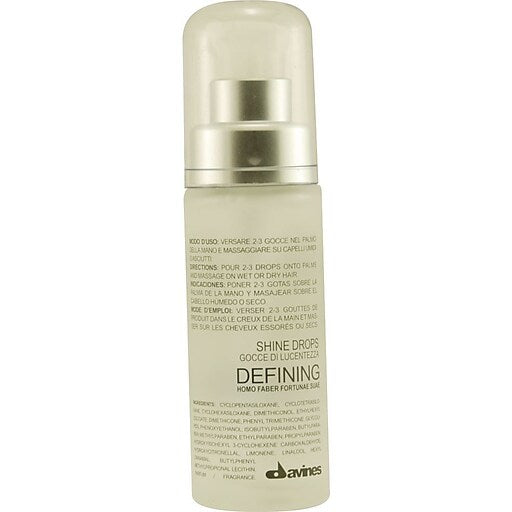 Defining Davines Shine Drops for Unisex, 1.1 oz, a hair styling product with glossy finishing and lightweight formula.