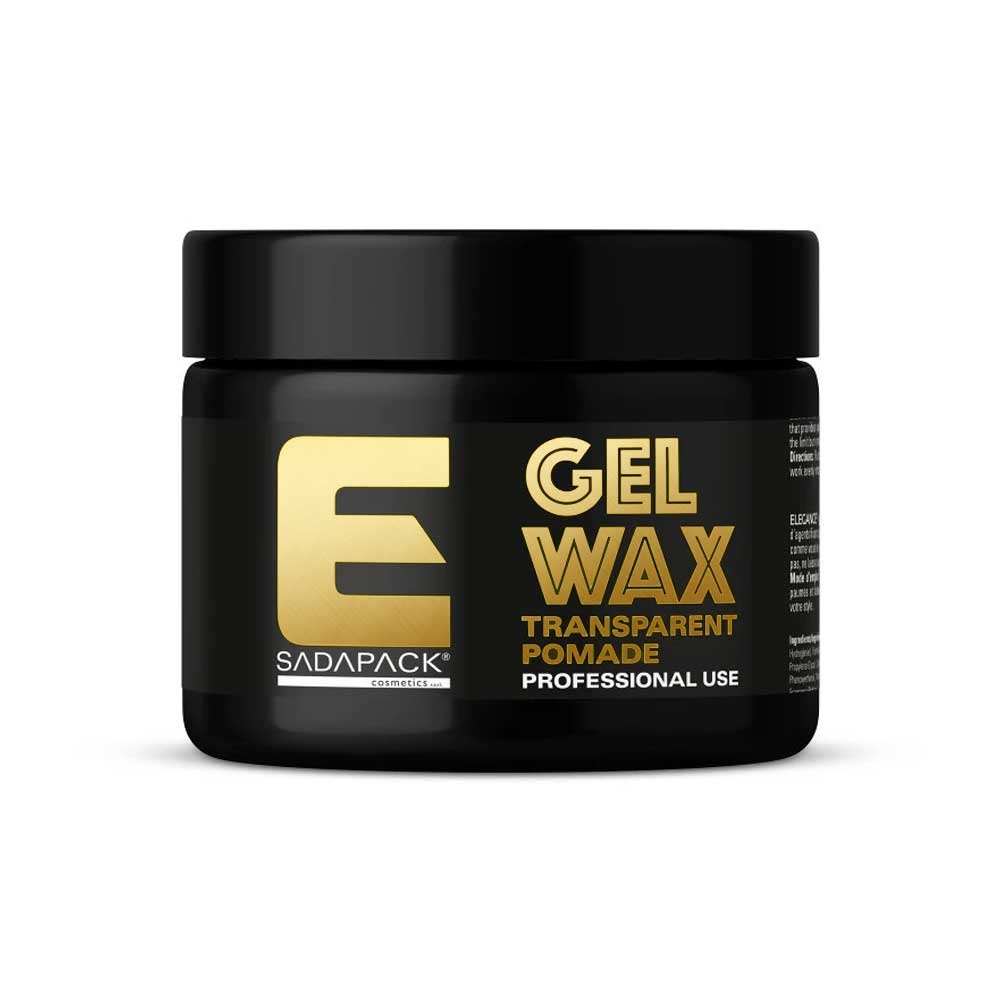 Pasteur Pharmacy Elegance Gel Wax Transparent Pomade in 250ml jar, ideal for sleek hair styling and shaping.