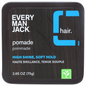 Every Man Jack Pomade High Shine Soft Hold in 2.65 oz container, hair styling product with glossy finish and flexible hold
