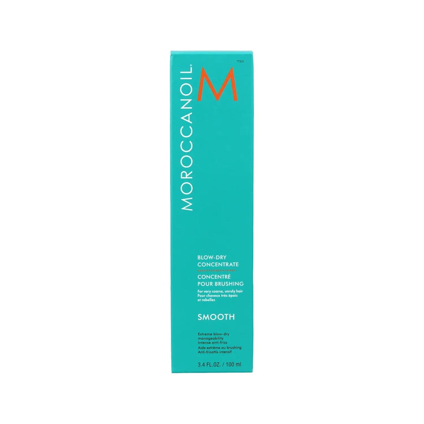 Moroccanoil Smooth Blow-Dry Concentrate in 3.4 oz bottle, a hair styling product for smooth, shiny blow-dry results.