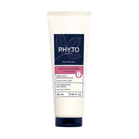 PHYTO Curl Legend Intense Curl Defining Cream-Gel in 250ml jar, ideal for defining and styling curly hair.