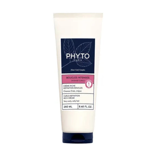 PHYTO Curl Legend Intense Curl Defining Cream-Gel in 250ml jar, ideal for defining and styling curly hair.