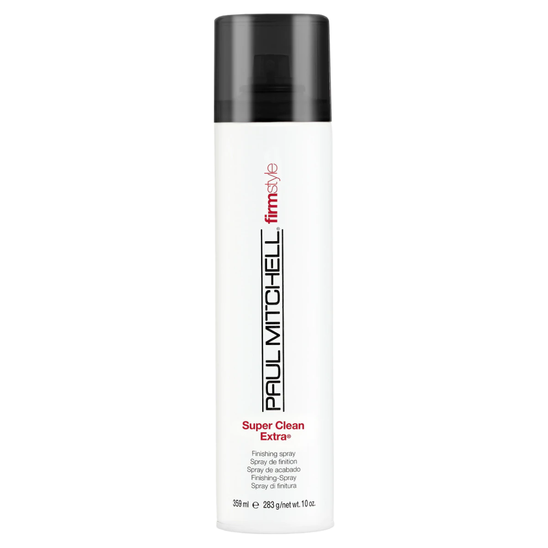 Paul Mitchell Firm Style Super Clean Extra hair styling spray in 359ml bottle, designed for strong hold and clean finish