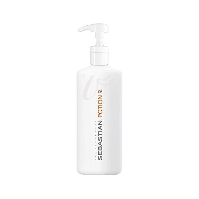 Sebastian Potion 9 wearable styling treatment in 16.9 oz bottle, designed to smooth and strengthen hair with a lightweight formula.