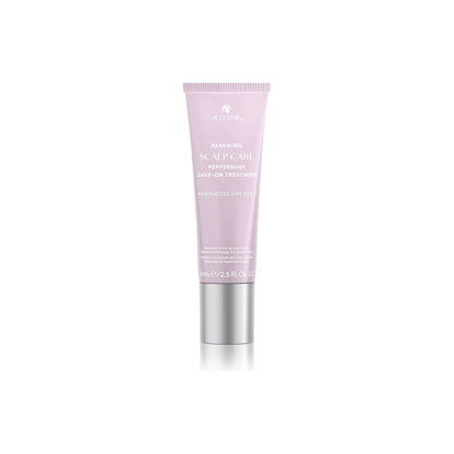 Alterna Renewing Scalp Care Peppermint Leave-on Treatment in 2.5 oz bottle, natural hair treatment for scalp refreshment