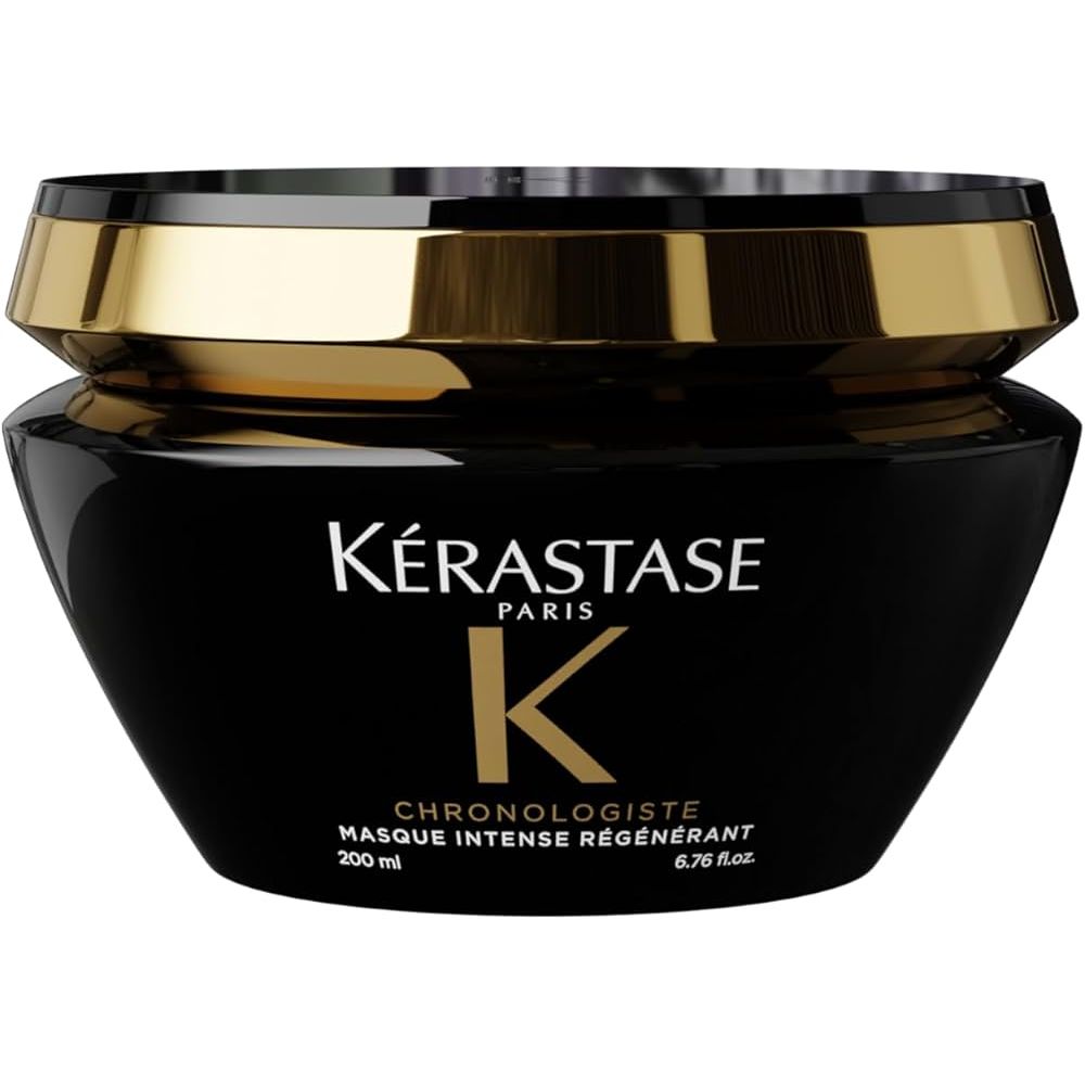 Kerastase Chronologiste Revitalizing Youth Mask 200ml hair treatment in a jar, designed to restore vitality and shine to hair.