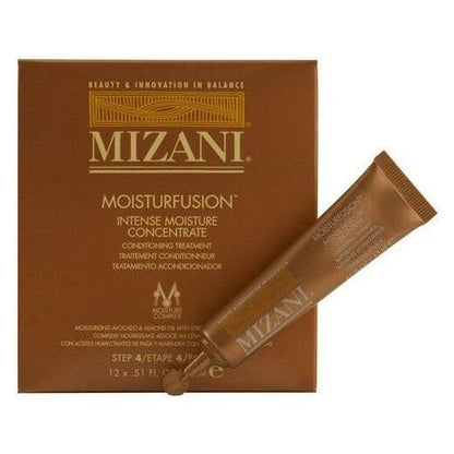 Mizani Renew Strength reconstructing hair treatment capsules, 12-count, with 0.51 fl oz each, for strengthening damaged hair.