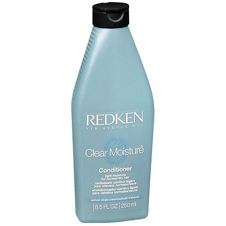 Redken Clear Moisture Moist Ends Leave-In Treatment in 5 fl oz bottle, lightweight hair treatment for moisture and shine.