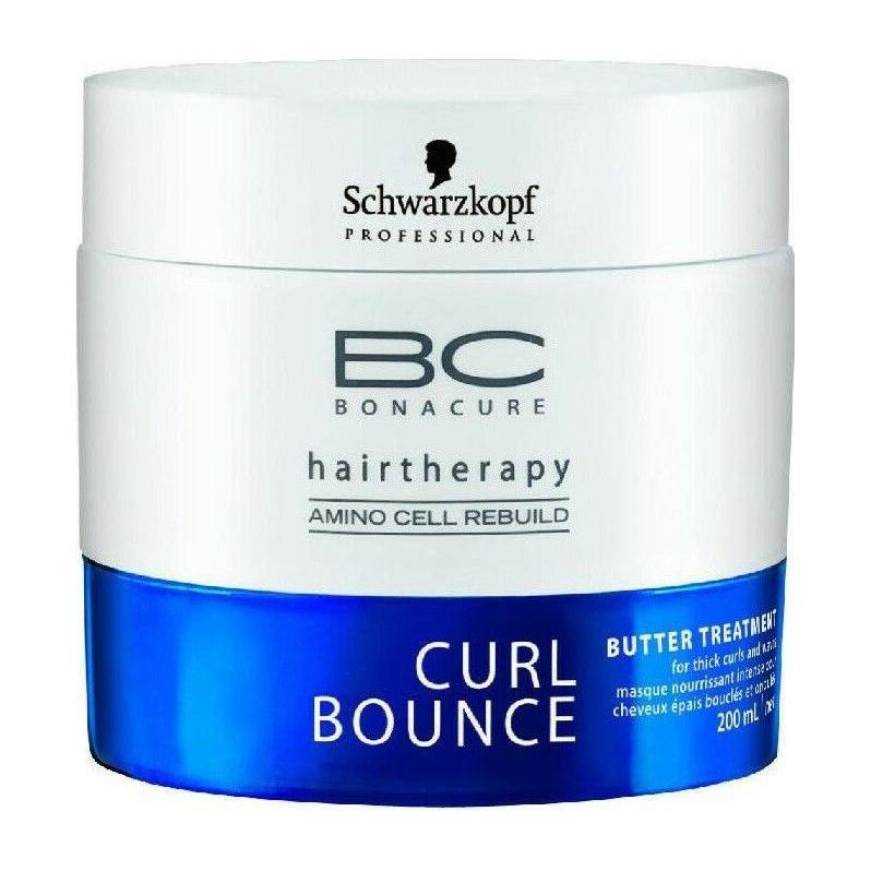 Schwarzkopf Professional BC Bonacure Curl Bounce Hair Treatment 6.8 oz bottle, designed to enhance and define curly hair.