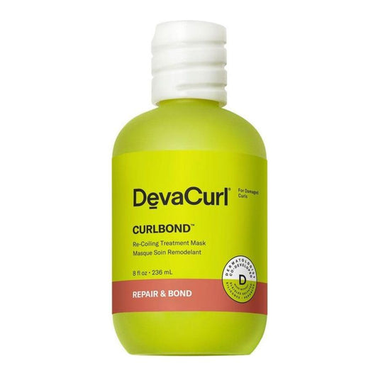 DevaCurl CurlBond Re-Coiling Treatment Mask in 8 oz jar, nourishing hair treatment for curl definition and repair