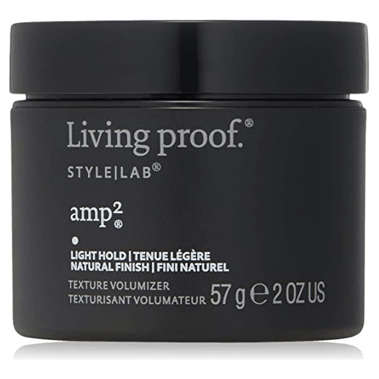 Living Proof Style Lab Amp Instant Texture Volumizer 2 oz bottle, lightweight hair volumizer with textured finish.