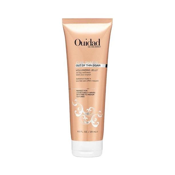 Ouidad Curl Shaper Out Of Thin Hair Volumizing Jelly in 8.5 oz jar, smooth, define, and add volume to curly hair.