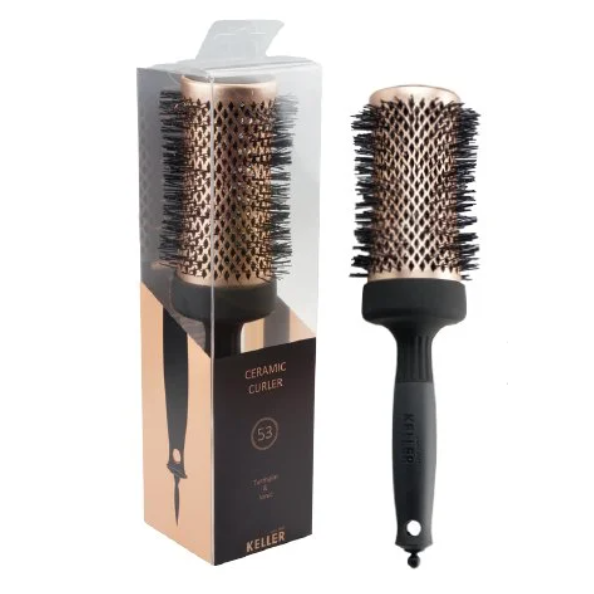 Keller Copper-Line 53mm tourmaline and ionic ceramic hair curler by Pasteur Pharmacy, with a sleek handle and ceramic barrel.