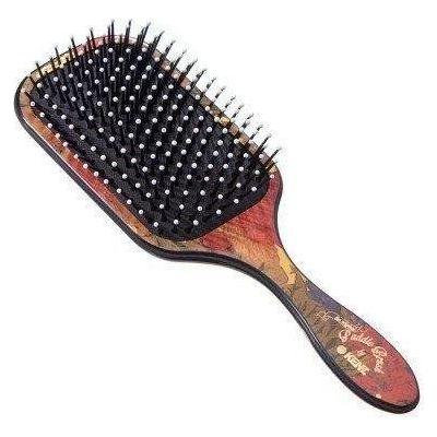 Kent LPB1 floral large cushion square paddle hairbrush with ball tips, ideal for gentle detangling and styling.
