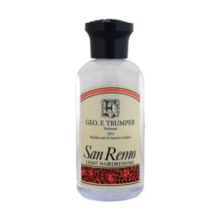 Geo. F. Trumper San Remo Light Hairdressing product in a 100ml bottle, designed for styling and grooming hair.