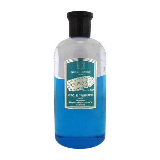 Travel-size 100ml Geo. F. Trumper Coronis Hairdressing product from Pasteur Pharmacy, showcasing the hairdressing solution in a sleek bottle.